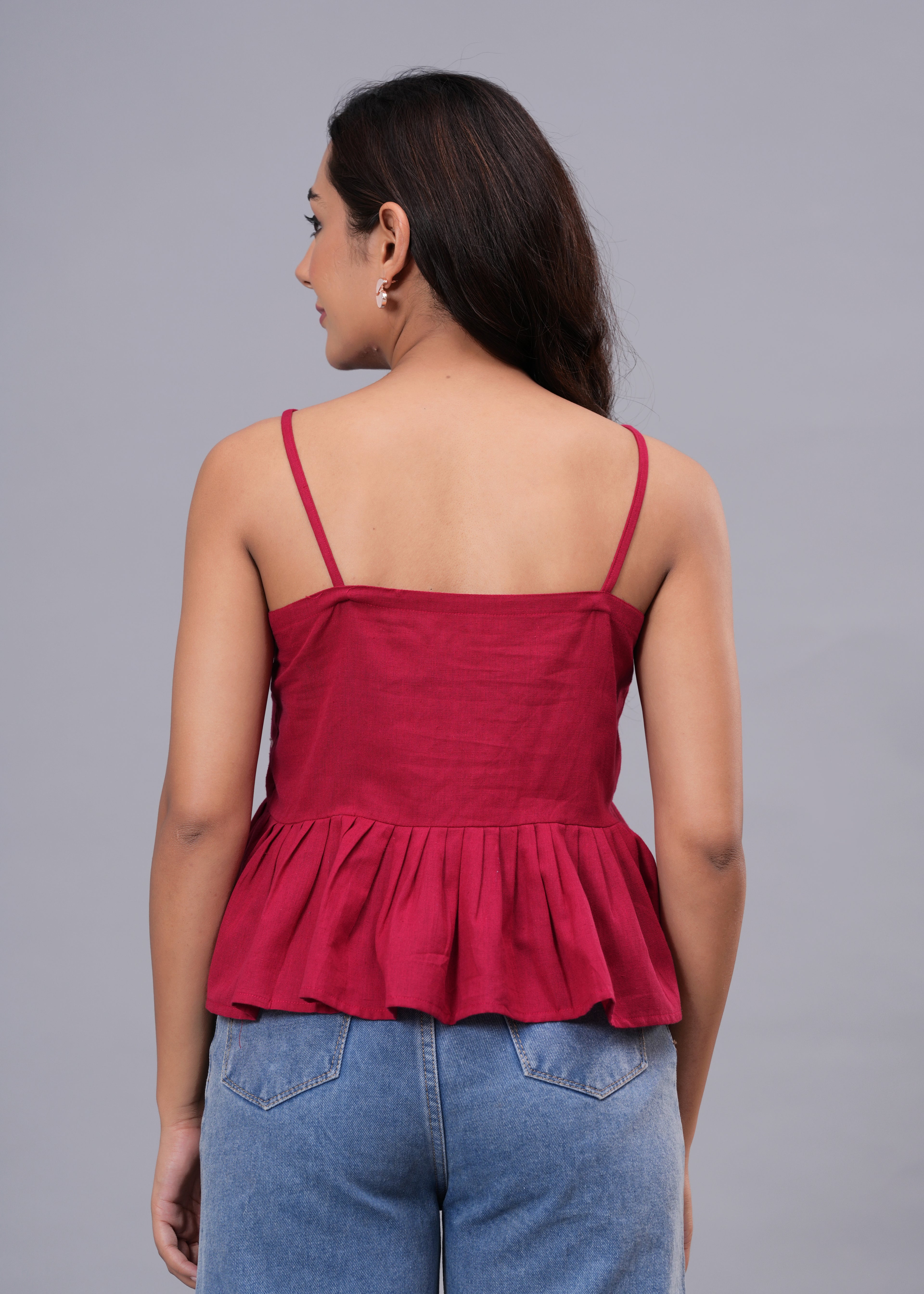 Hand Work Peplum Top