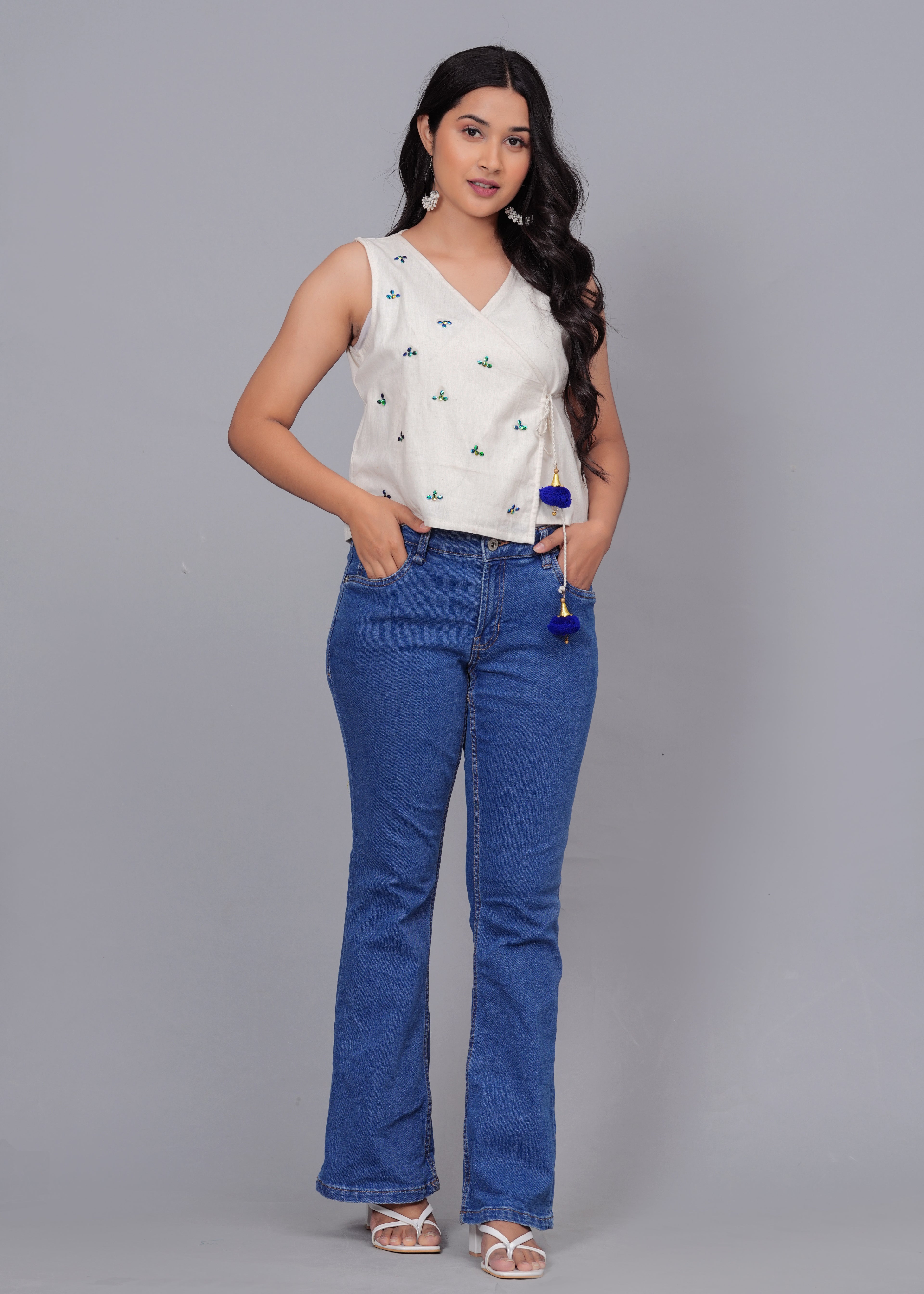 Off-White Angrakha Sleeveless Top