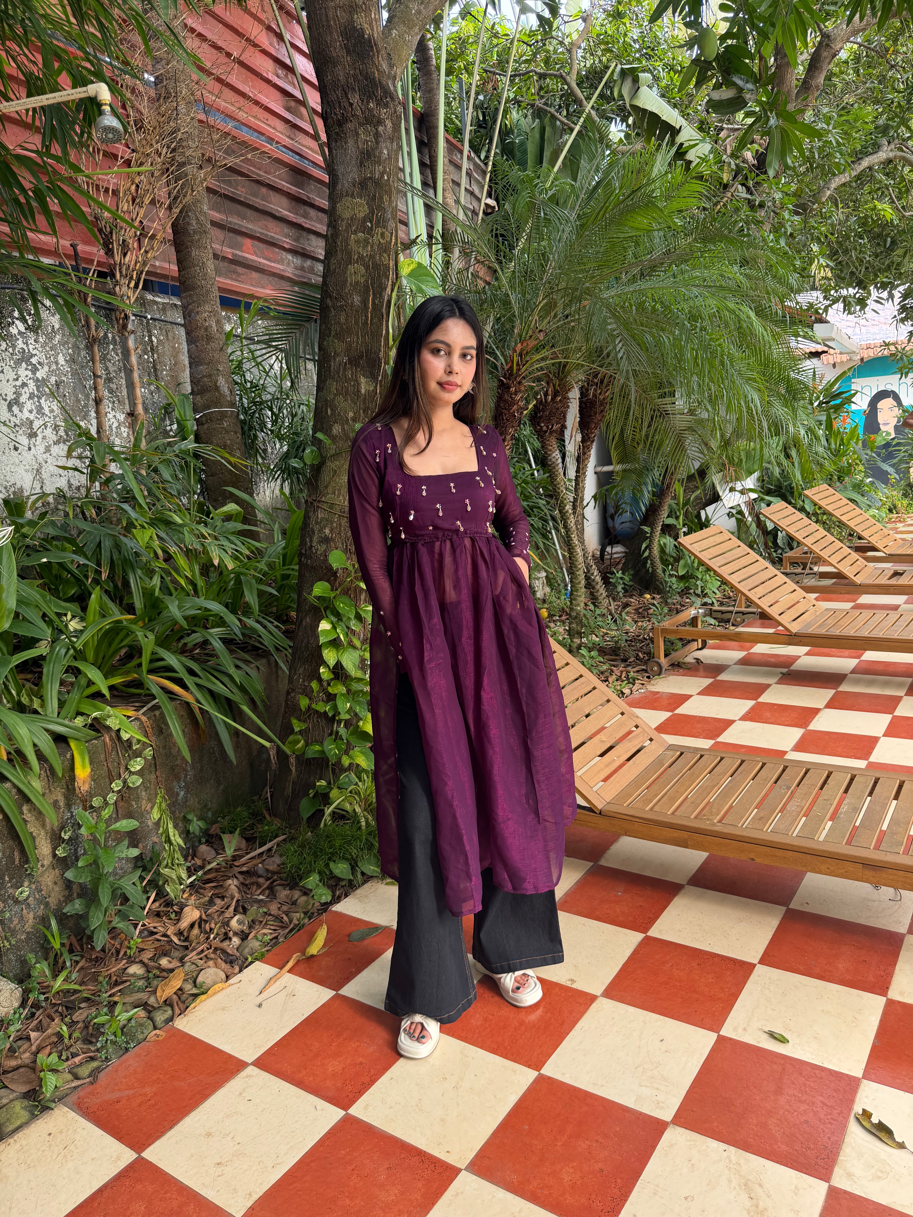 Deep Wine Multiwear Kurti
