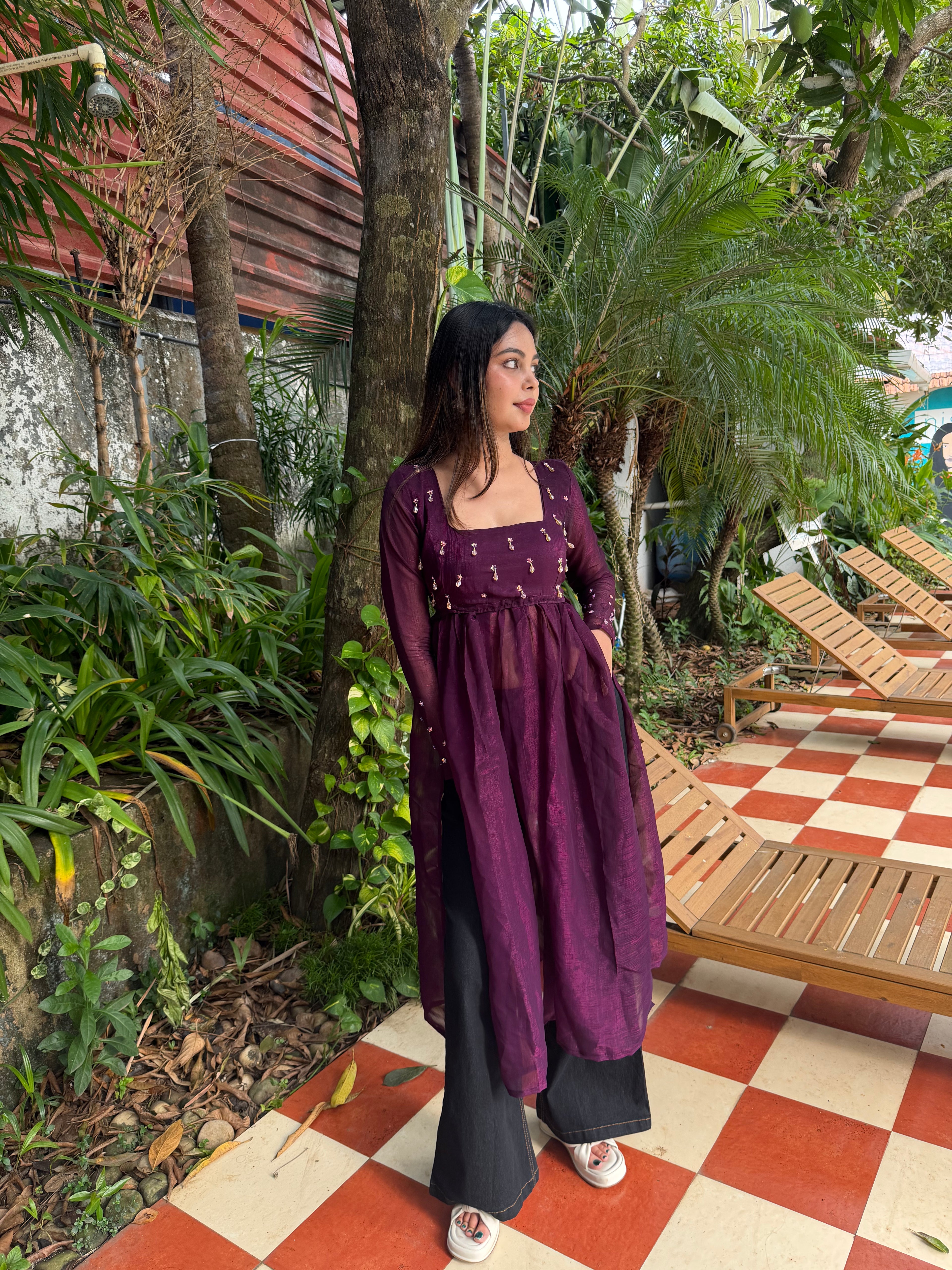 Deep Wine Multiwear Kurti