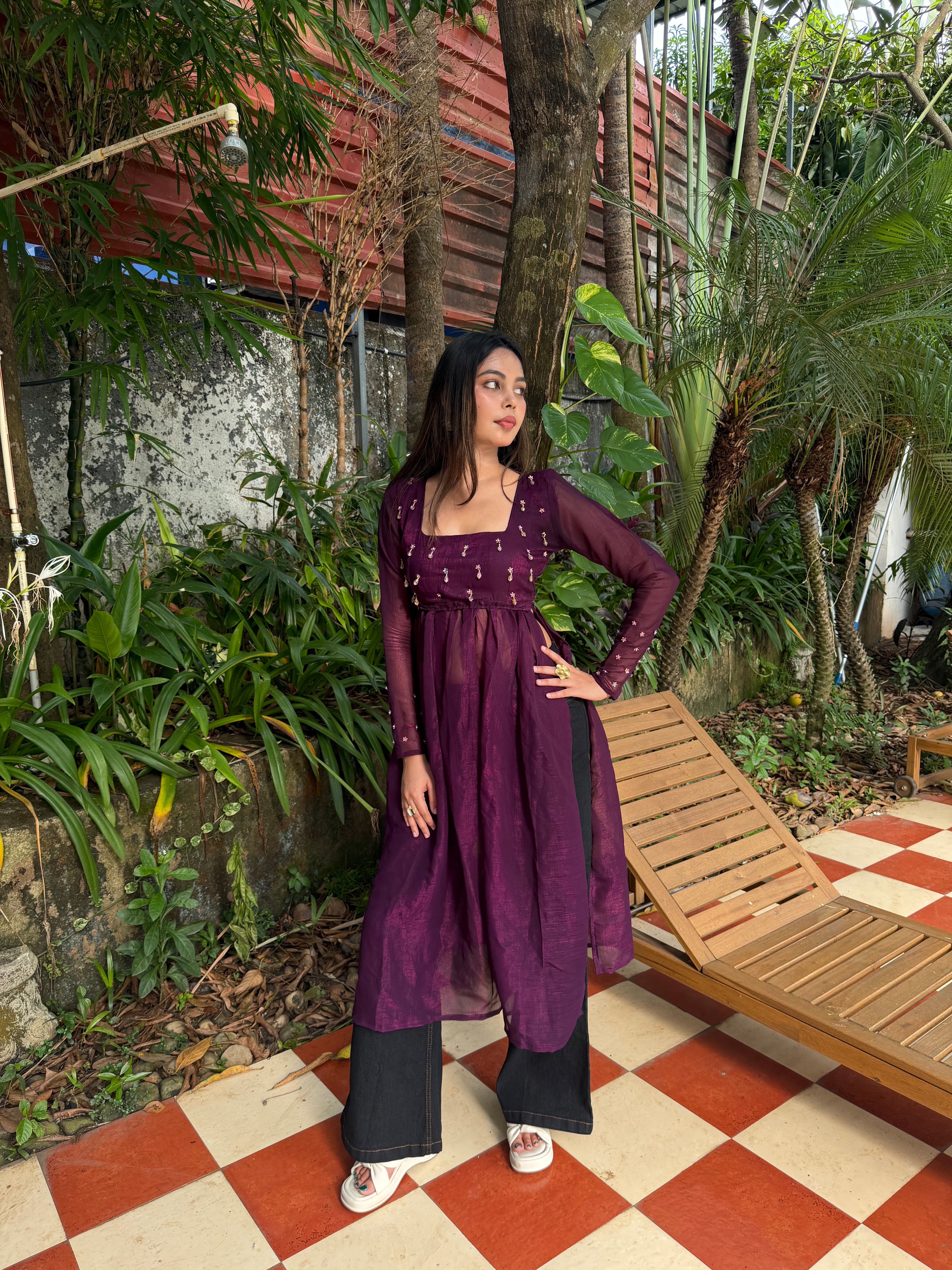 Deep Wine Multiwear Kurti