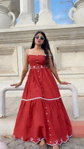 Rust 4 In 1 Multiwear Dress With Sleeves