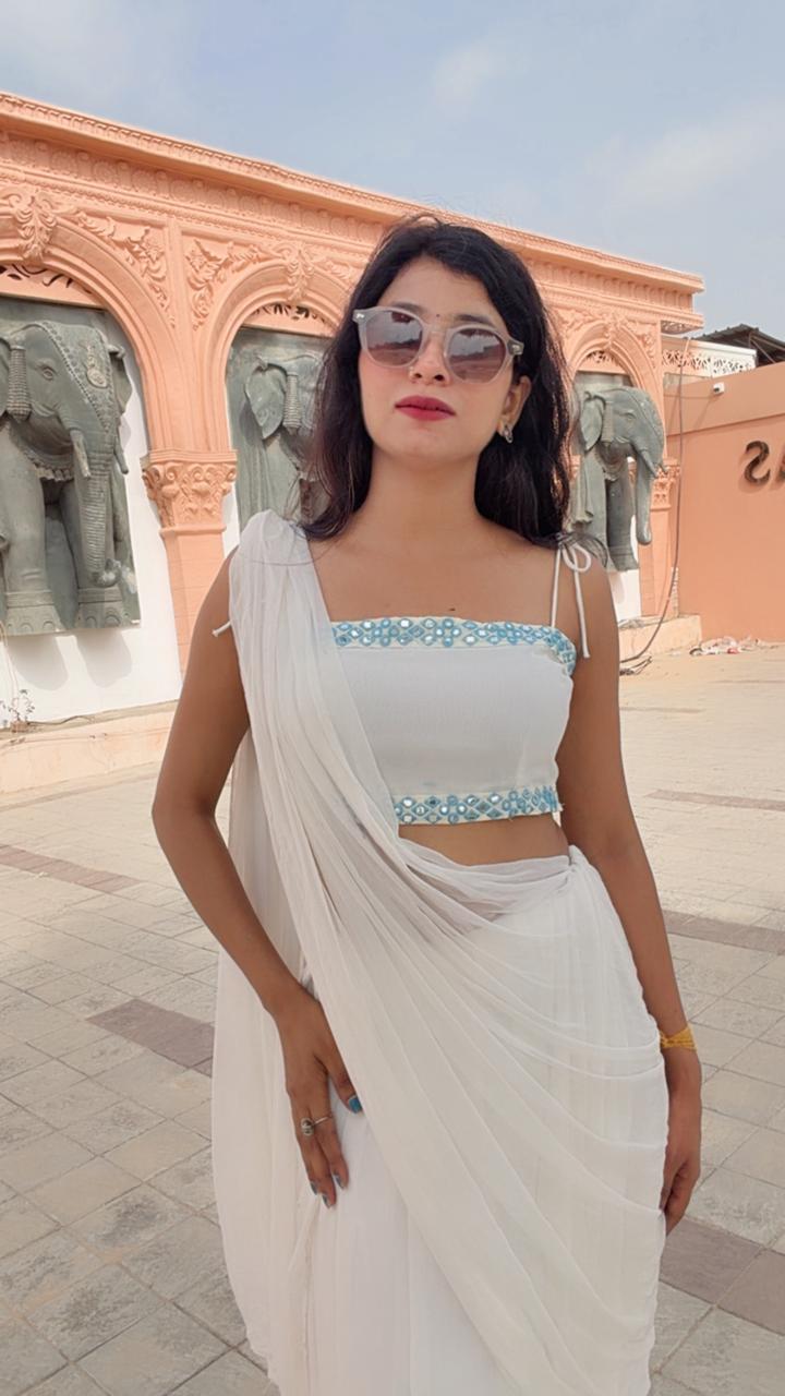 Off White 2 In 1 Kurti Set