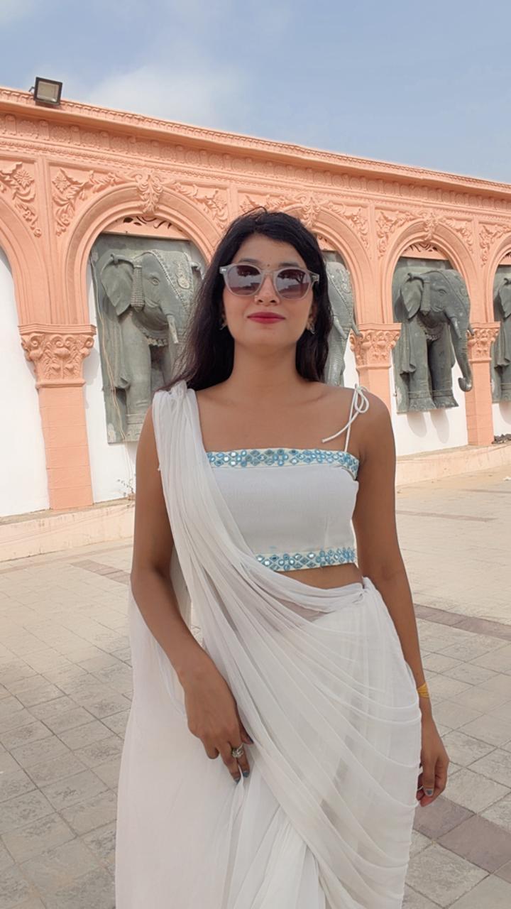 Off White 2 In 1 Kurti Set