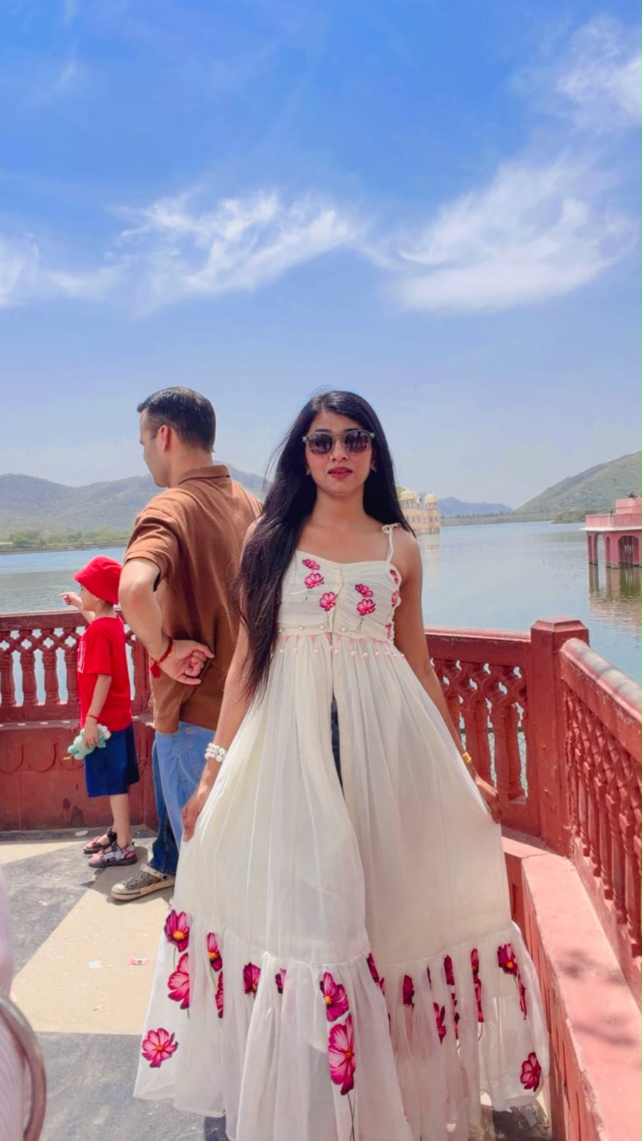 Off White Floral Detachable Dress