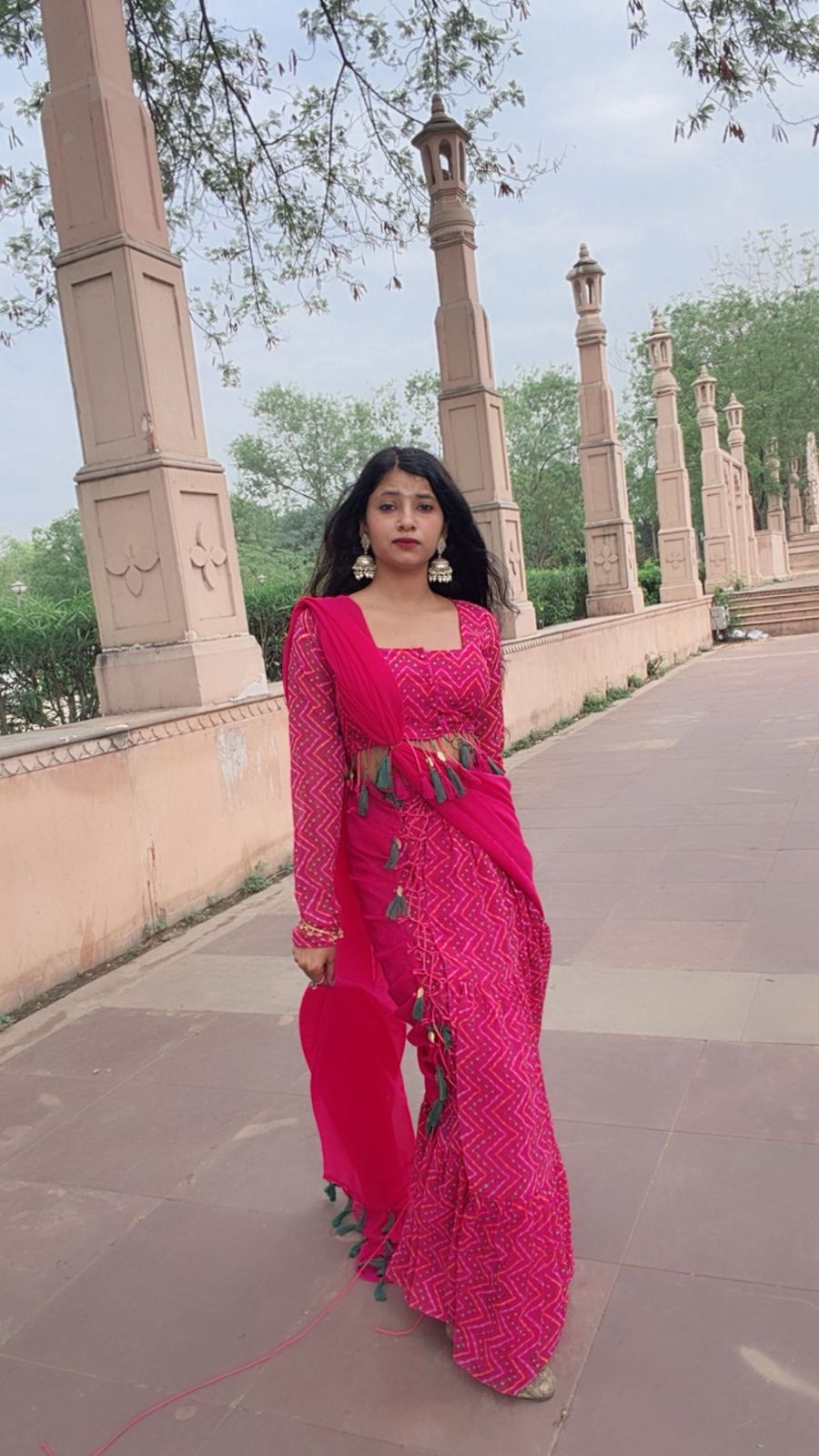 The 4 In 1 Pink Saree Cum Kurti